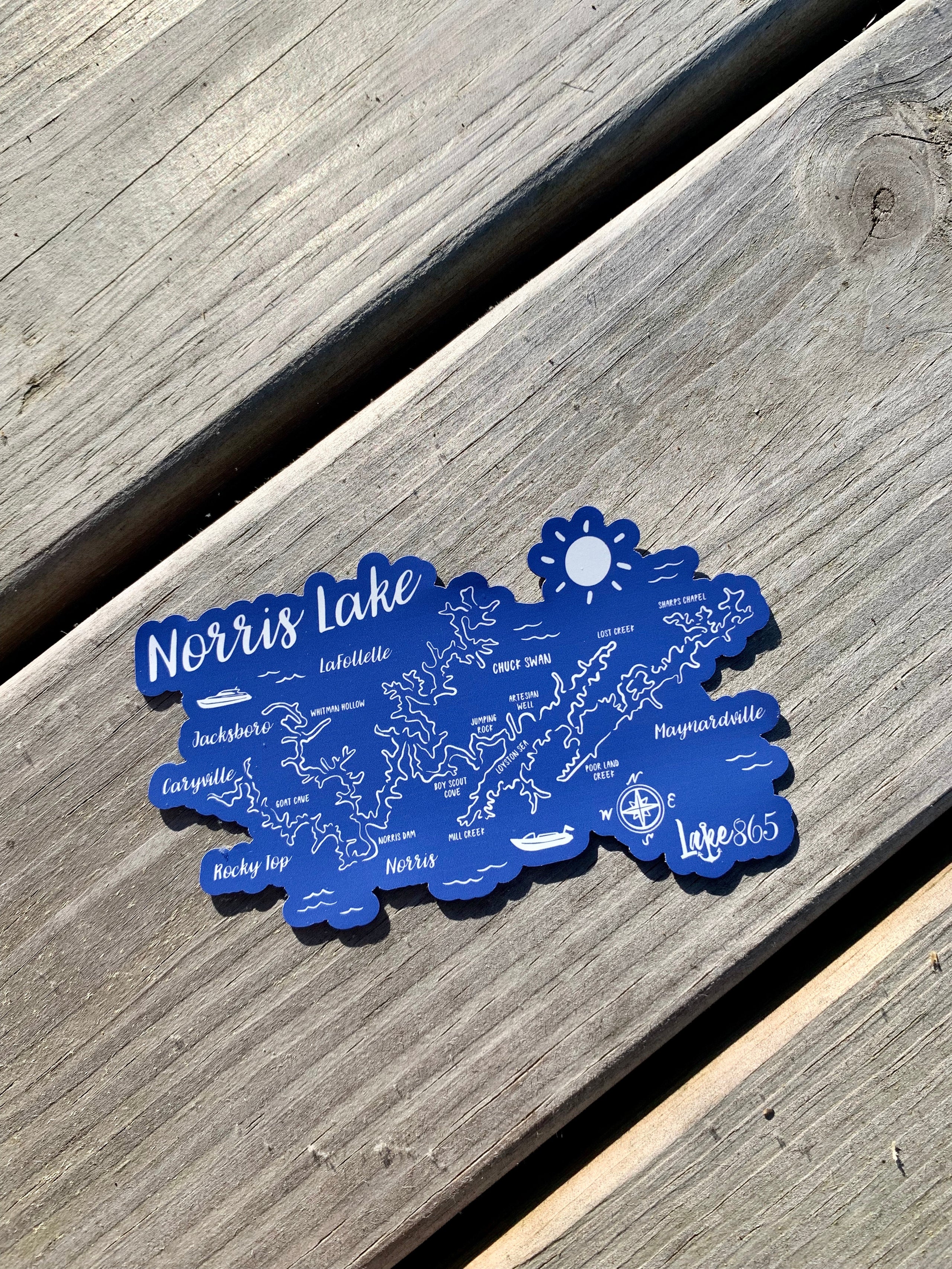 Norris Lake Map Magnet